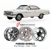 CUSTOM CLASSIC VINTAGE RESTOMOD RETRO OLD SCHOOL FORGED WHEELS RIMS for CHEVROLET IMPALA SS 1961 - 1964