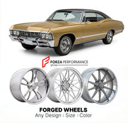 CUSTOM CLASSIC VINTAGE RESTOMOD RETRO OLD SCHOOL FORGED WHEELS RIMS for CHEVROLET IMPALA SS 1965 - 1970