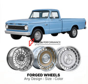 CUSTOM CLASSIC VINTAGE RESTOMOD RETRO OLD SCHOOL FORGED WHEELS RIMS for CHEVROLET K10 1960 - 1966