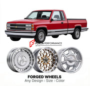CUSTOM CLASSIC VINTAGE RESTOMOD RETRO OLD SCHOOL FORGED WHEELS RIMS for CHEVROLET K1500 1988 - 1990