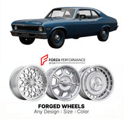 CUSTOM CLASSIC VINTAGE RESTOMOD RETRO OLD SCHOOL FORGED WHEELS RIMS for CHEVROLET NOVA SS 396 1968 - 1970