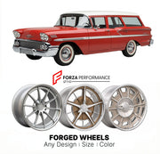 CUSTOM CLASSIC VINTAGE RESTOMOD RETRO OLD SCHOOL FORGED WHEELS RIMS for CHEVROLET YEOMAN 1958 - 1961