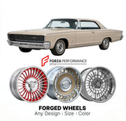 CUSTOM CLASSIC VINTAGE RESTOMOD RETRO OLD SCHOOL FORGED WHEELS RIMS for CHRYSLER 300K 1964 - 1964