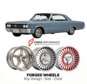 CUSTOM CLASSIC VINTAGE RESTOMOD RETRO OLD SCHOOL FORGED WHEELS RIMS for CHRYSLER 300L 1965 - 1965