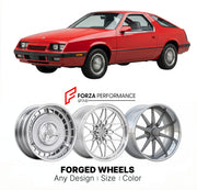 CUSTOM CLASSIC VINTAGE RESTOMOD RETRO OLD SCHOOL FORGED WHEELS RIMS for CHRYSLER LASER 1984 - 1986