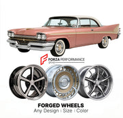 CUSTOM CLASSIC VINTAGE RESTOMOD RETRO OLD SCHOOL FORGED WHEELS RIMS for DESOTO ADVENTURER 1958 - 1960