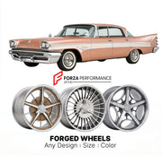 CUSTOM CLASSIC VINTAGE RESTOMOD RETRO OLD SCHOOL FORGED WHEELS RIMS for DESOTO FIREDOME 1958 - 1959