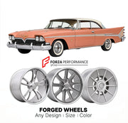 CUSTOM CLASSIC VINTAGE RESTOMOD RETRO OLD SCHOOL FORGED WHEELS RIMS for DESOTO FIRESWEEP 1958 - 1959