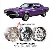 CUSTOM CLASSIC VINTAGE RESTOMOD RETRO OLD SCHOOL FORGED WHEELS RIMS for DODGE CHALLENGER 1970 - 1974