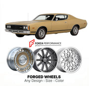 CUSTOM CLASSIC VINTAGE RESTOMOD RETRO OLD SCHOOL FORGED WHEELS RIMS for DODGE CHARGER SE 1975 - 1978