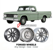 CUSTOM CLASSIC VINTAGE RESTOMOD RETRO OLD SCHOOL FORGED WHEELS RIMS for DODGE D100 1961 - 1965