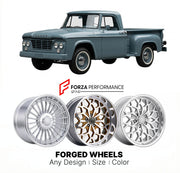 CUSTOM CLASSIC VINTAGE RESTOMOD RETRO OLD SCHOOL FORGED WHEELS RIMS for DODGE D100 1961 - 1971