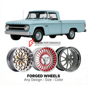CUSTOM CLASSIC VINTAGE RESTOMOD RETRO OLD SCHOOL FORGED WHEELS RIMS for DODGE D100 1965 - 1971