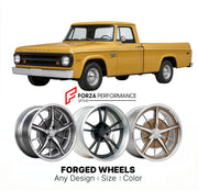 CUSTOM CLASSIC VINTAGE RESTOMOD RETRO OLD SCHOOL FORGED WHEELS RIMS for DODGE D100 1972 - 1980