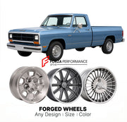 CUSTOM CLASSIC VINTAGE RESTOMOD RETRO OLD SCHOOL FORGED WHEELS RIMS for DODGE D150 1981 - 1990
