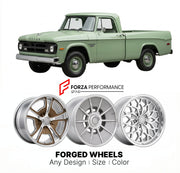 CUSTOM CLASSIC VINTAGE RESTOMOD RETRO OLD SCHOOL FORGED WHEELS RIMS for DODGE D200 1961 - 1971