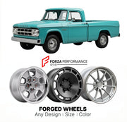 CUSTOM CLASSIC VINTAGE RESTOMOD RETRO OLD SCHOOL FORGED WHEELS RIMS for DODGE D300 1961 - 1971