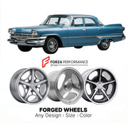 CUSTOM CLASSIC VINTAGE RESTOMOD RETRO OLD SCHOOL FORGED WHEELS RIMS for DODGE DART 1960 - 1961