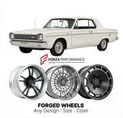 CUSTOM CLASSIC VINTAGE RESTOMOD RETRO OLD SCHOOL FORGED WHEELS RIMS for DODGE DART 1962 - 1962