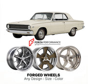CUSTOM CLASSIC VINTAGE RESTOMOD RETRO OLD SCHOOL FORGED WHEELS RIMS for DODGE DART 426 HEMI 1963 - 1965