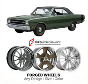 CUSTOM CLASSIC VINTAGE RESTOMOD RETRO OLD SCHOOL FORGED WHEELS RIMS for DODGE DART GTS 1968 - 1970