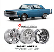 CUSTOM CLASSIC VINTAGE RESTOMOD RETRO OLD SCHOOL FORGED WHEELS RIMS for DODGE DART GT GTS SWINGER DEMON 1968 - 1976