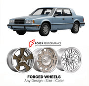 CUSTOM CLASSIC VINTAGE RESTOMOD RETRO OLD SCHOOL FORGED WHEELS RIMS for DODGE DYNASTY 1988 - 1990