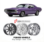 CUSTOM CLASSIC VINTAGE RESTOMOD RETRO OLD SCHOOL FORGED WHEELS RIMS for DODGE HEMI CHALLENGER 1970 - 1971