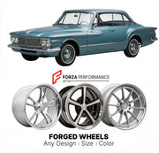 CUSTOM CLASSIC VINTAGE RESTOMOD RETRO OLD SCHOOL FORGED WHEELS RIMS for DODGE LANCER 1961 - 1962