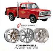 CUSTOM CLASSIC VINTAGE RESTOMOD RETRO OLD SCHOOL FORGED WHEELS RIMS for DODGE LIL RED EXPRESS 1978 - 1979