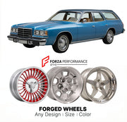 CUSTOM CLASSIC VINTAGE RESTOMOD RETRO OLD SCHOOL FORGED WHEELS RIMS for DODGE MAGNUM 1978 - 1979