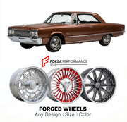 CUSTOM CLASSIC VINTAGE RESTOMOD RETRO OLD SCHOOL FORGED WHEELS RIMS for DODGE MONACO 1965 - 1968