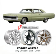 CUSTOM CLASSIC VINTAGE RESTOMOD RETRO OLD SCHOOL FORGED WHEELS RIMS for DODGE MONACO 1969 - 1973