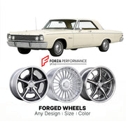 CUSTOM CLASSIC VINTAGE RESTOMOD RETRO OLD SCHOOL FORGED WHEELS RIMS for DODGE POLARA 1962 - 1964