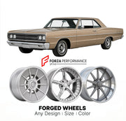 CUSTOM CLASSIC VINTAGE RESTOMOD RETRO OLD SCHOOL FORGED WHEELS RIMS for DODGE POLARA 1969 - 1973