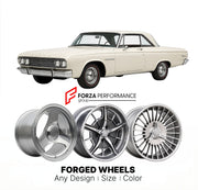 CUSTOM CLASSIC VINTAGE RESTOMOD RETRO OLD SCHOOL FORGED WHEELS RIMS for DODGE POLARA 500 1962 - 1964