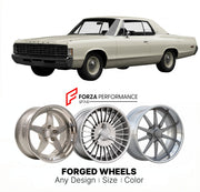 CUSTOM CLASSIC VINTAGE RESTOMOD RETRO OLD SCHOOL FORGED WHEELS RIMS for DODGE ROYAL MONACO 1965 - 1968