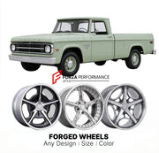 CUSTOM CLASSIC VINTAGE RESTOMOD RETRO OLD SCHOOL FORGED WHEELS RIMS for DODGE W100 1965 - 1971