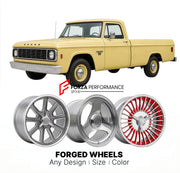 CUSTOM CLASSIC VINTAGE RESTOMOD RETRO OLD SCHOOL FORGED WHEELS RIMS for DODGE W100 1972 - 1980