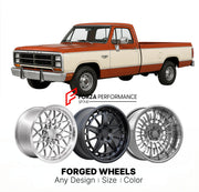 CUSTOM CLASSIC VINTAGE RESTOMOD RETRO OLD SCHOOL FORGED WHEELS RIMS for DODGE W150 1981 - 1990