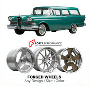 CUSTOM CLASSIC VINTAGE RESTOMOD RETRO OLD SCHOOL FORGED WHEELS RIMS for EDSEL VILLAGER 1958 - 1960