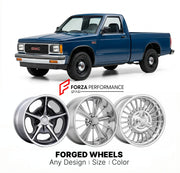 CUSTOM CLASSIC VINTAGE RESTOMOD RETRO OLD SCHOOL FORGED WHEELS RIMS for GMC S-10 1982 - 1990
