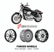 CUSTOM FORGED MOTORCYCLE WHEELS RIMS for HARLEY DAVIDSON XLH883 SPORTSTER 883 1986 - 2003