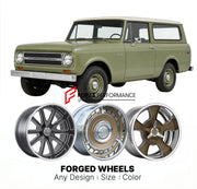 CUSTOM CLASSIC VINTAGE RESTOMOD RETRO OLD SCHOOL FORGED WHEELS RIMS for INTERNATIONAL HARVESTER 1000C 1968