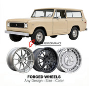 CUSTOM CLASSIC VINTAGE RESTOMOD RETRO OLD SCHOOL FORGED WHEELS RIMS for INTERNATIONAL HARVESTER 1100C 1968