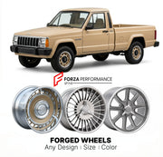CUSTOM CLASSIC VINTAGE RESTOMOD RETRO OLD SCHOOL FORGED WHEELS RIMS for JEEP COMANCHE 1986 - 1990
