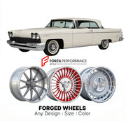 CUSTOM CLASSIC VINTAGE RESTOMOD RETRO OLD SCHOOL FORGED WHEELS RIMS for LINCOLN CAPRI 1958 - 1959