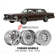 CUSTOM CLASSIC VINTAGE RESTOMOD RETRO OLD SCHOOL FORGED WHEELS RIMS for LINCOLN CONTINENTAL 1980 - 1980