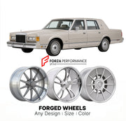 CUSTOM CLASSIC VINTAGE RESTOMOD RETRO OLD SCHOOL FORGED WHEELS RIMS for LINCOLN CONTINENTAL 1988 - 1990