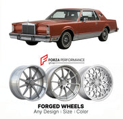 CUSTOM CLASSIC VINTAGE RESTOMOD RETRO OLD SCHOOL FORGED WHEELS RIMS for LINCOLN CONTINENTAL MARK VI 1980 - 1983
